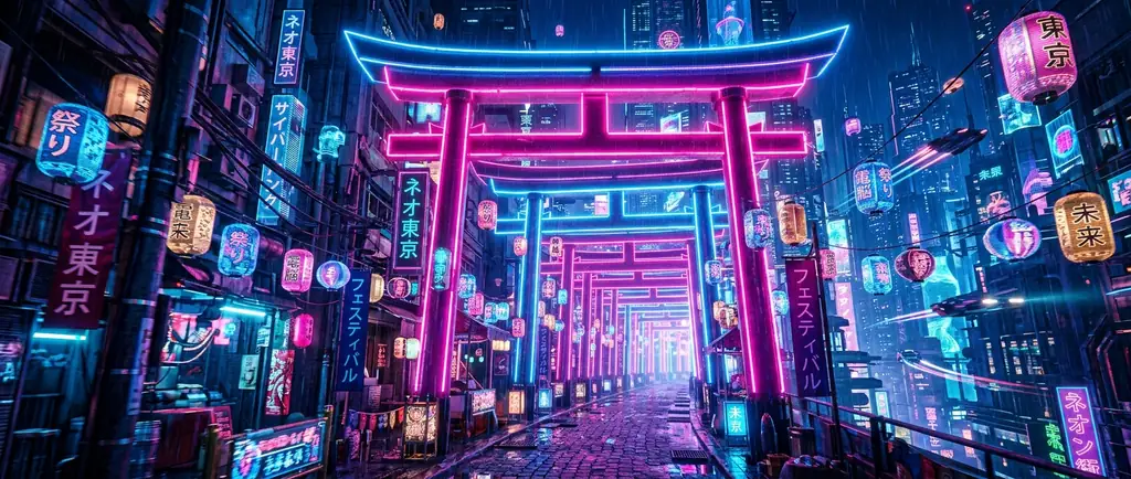 Futuristische Festival Strasse